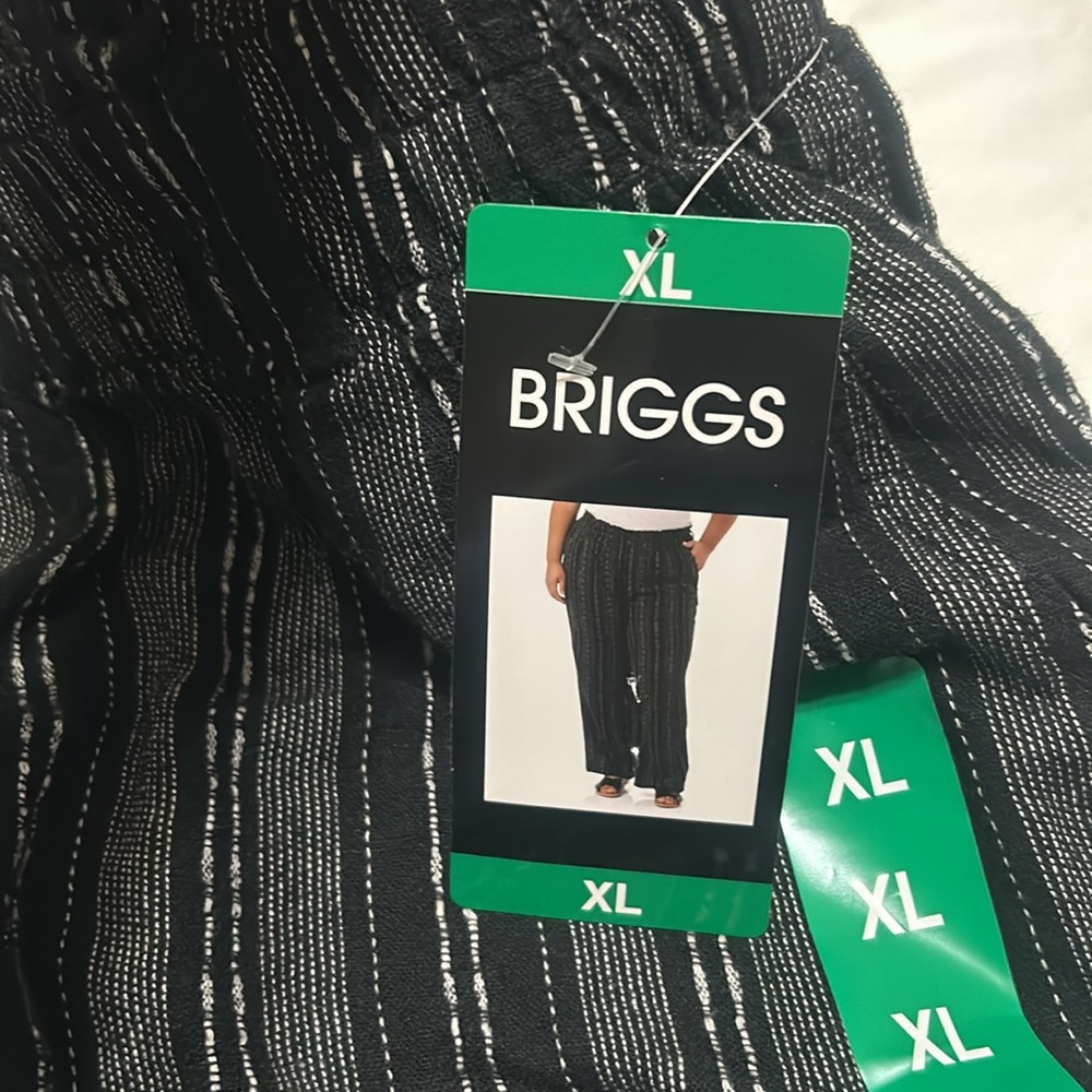 Briggs Linen Blend Pants Wide Leg size M, L, XL NWT